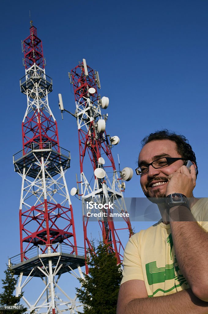 Comunicação Global - Royalty-free Mastro de Rede de Telemóveis Foto de stock