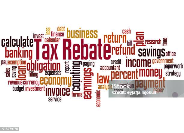 tax-rebate-word-cloud-concept-stock-illustration-download-image-now