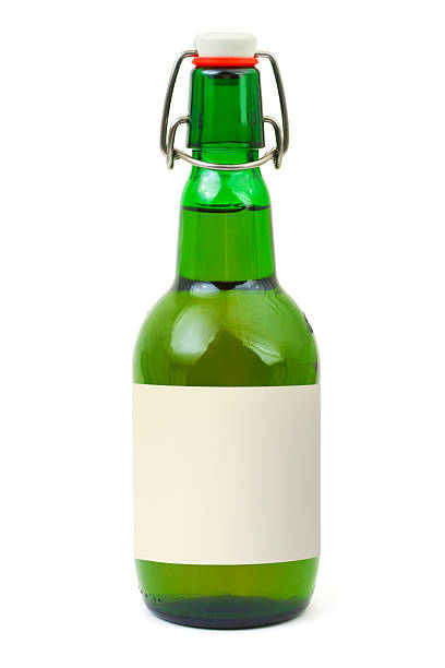 istock Bottle of beer with blank label 91827427