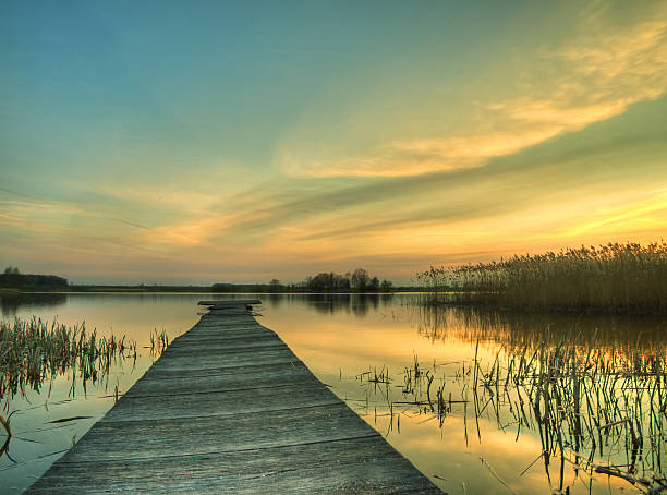 istock Footbridge at the dusk 91827941