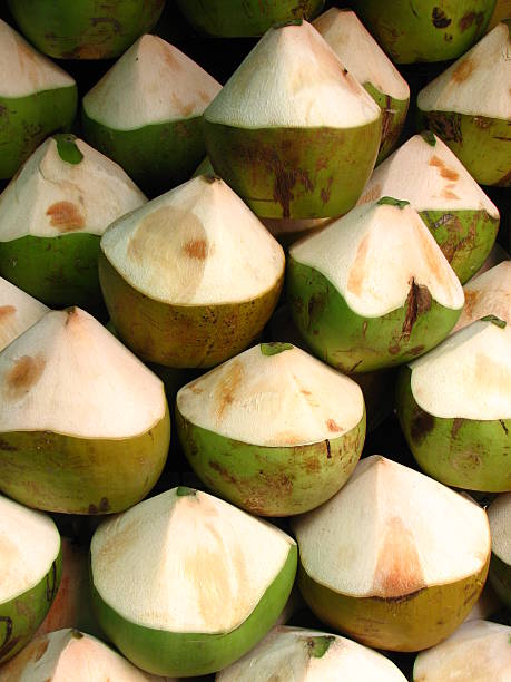 Pile of Coconuts stock photo