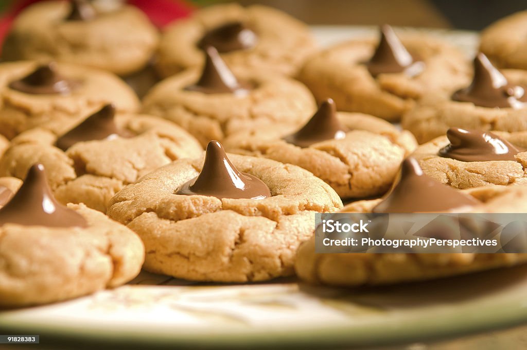 Schokolade Tropfen cookies - Lizenzfrei Lippenstiftabdruck Stock-Foto