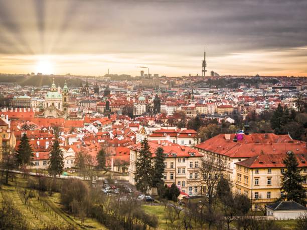 istock Panorama of Prague 918284310