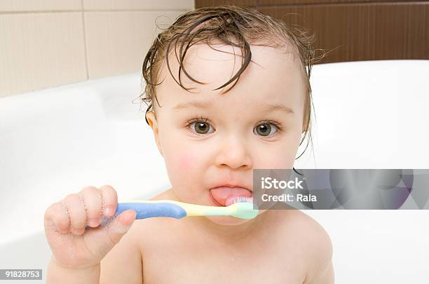 Baby In Bath Stock Photo - Download Image Now - Baby - Human Age, Bathtub, Beautiful People