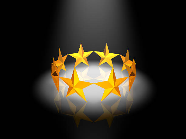 istock Golden ring of stars 91828899