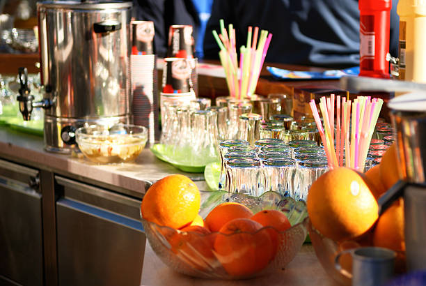 istock Glasses and fruit on the bar 91829066