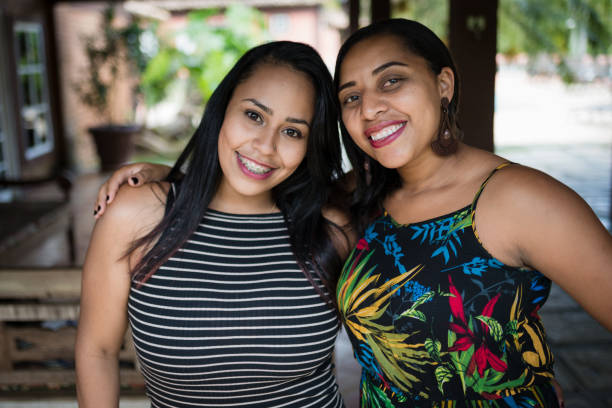Portrait of a Latin young women at home.