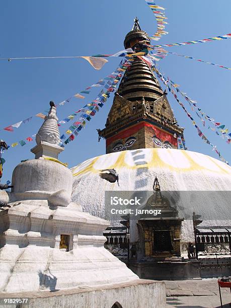 Nepalesischer Stupa In Swayambhunath Stockfoto und mehr Bilder von Architektur - Architektur, Asien, Blau
