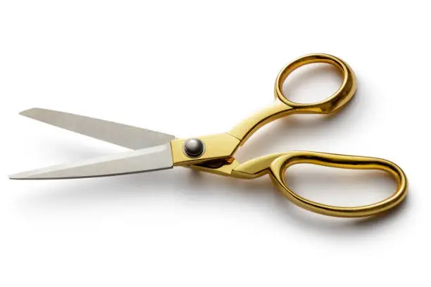 Photo of Office: Scissors Isolated on White Background