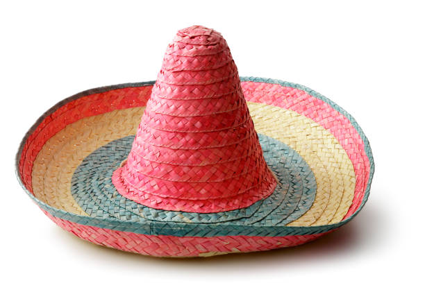 Hats: Mexican Sombrero Isolated on White Background