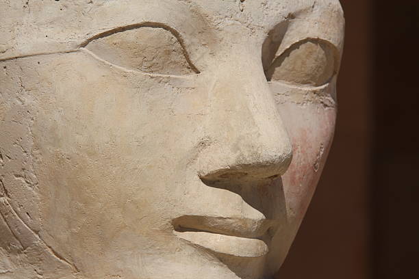 Face sculpture of Queen Hatshepsut at Luxor, Egypt  temple of hatshepsut photos stock pictures, royalty-free photos & images
