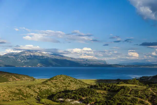 View of Lake Ohrid from Albania