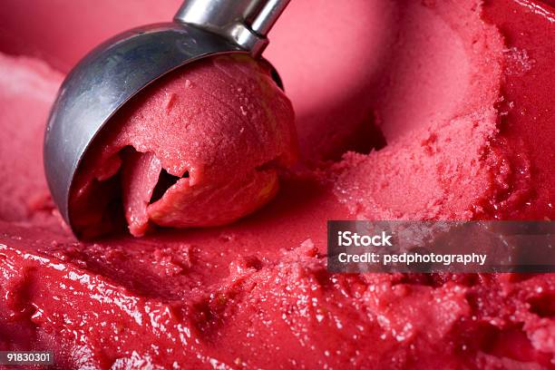 Red Ice Cream Stock Photo - Download Image Now - Ice Cream, Sorbet, Strawberry