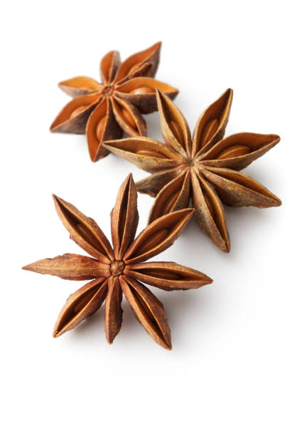 Flavouring: Anise Isolated on White Background Flavouring: Anise Isolated on White Background star anise stock pictures, royalty-free photos & images