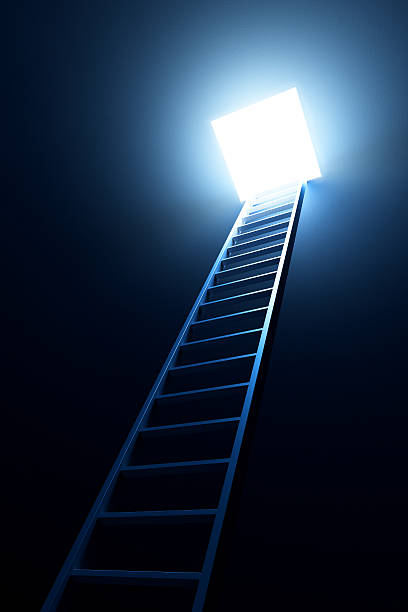 istock 3d ladder leading to out 91830498
