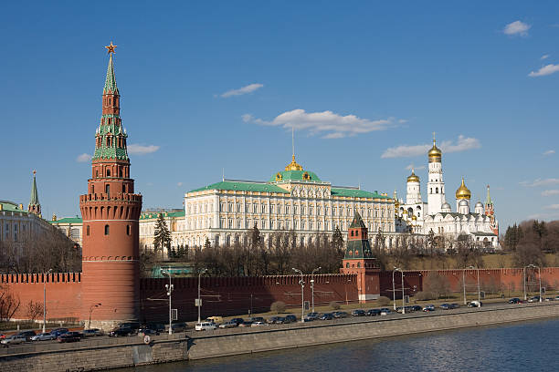 Kremlin tower, em Moscou. A Rússia - foto de acervo