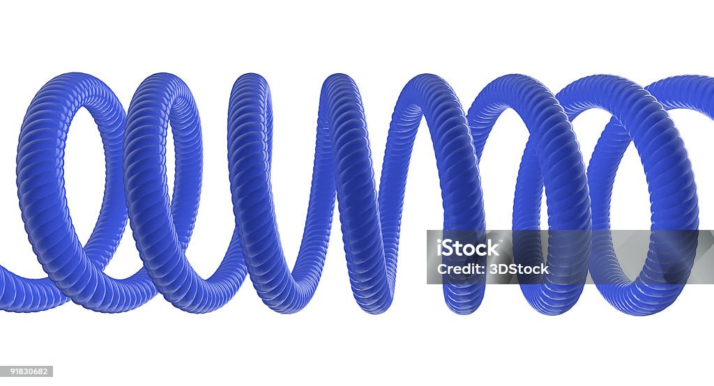 Синий изолированный Телефонный шнур - Стоковые фото Без людей роялти-фри