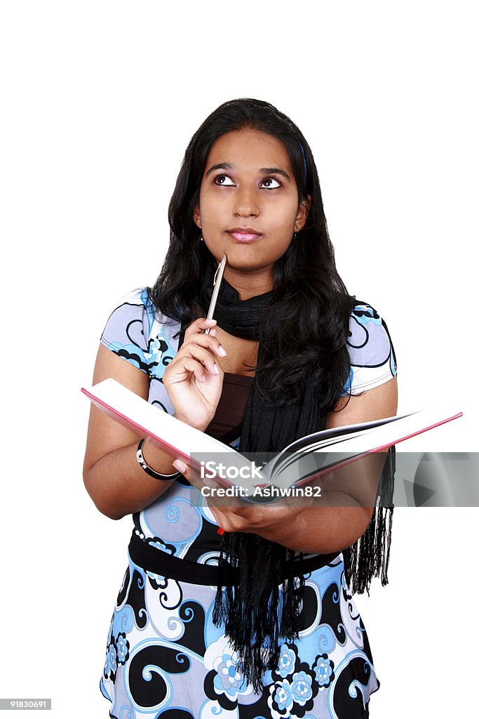 Jovem estudante asiática com um livro na mão. - Royalty-free Adolescente Foto de stock