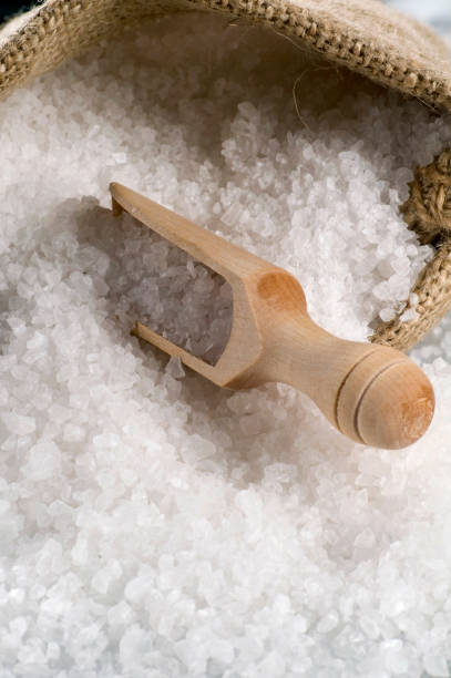 istock Sea salt in a burlap sack 91830701