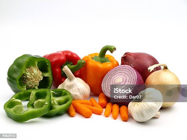 Vegetables Stock Photo - Download Image Now - Bell Pepper, Carrot, Chopped Food