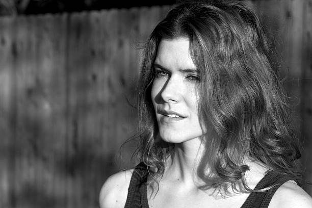 istock Beuatiful woman in black and white 91831131