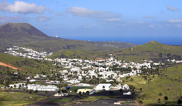 Smol town Haria in spring, stock photo