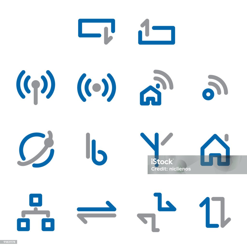 BlueGrey Icon-Verbindung - Lizenzfrei Austauschen Stock-Illustration