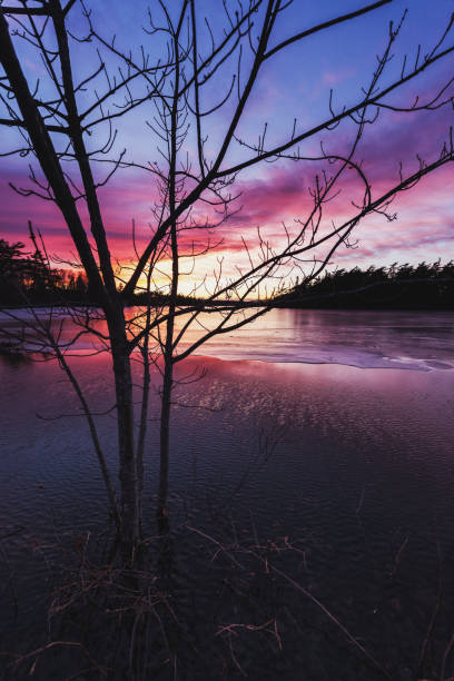 istock Sunset on Frozen Lake 918311982