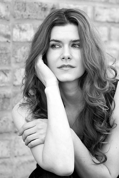 istock Beautiful young woman in black and white 91831478