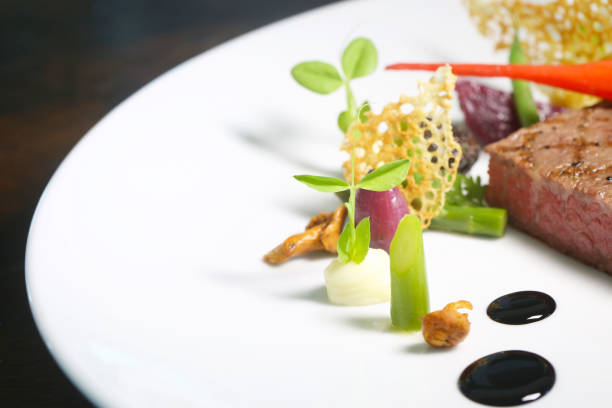 Exquisite dish, creative restaurant meal concept, haute couture food