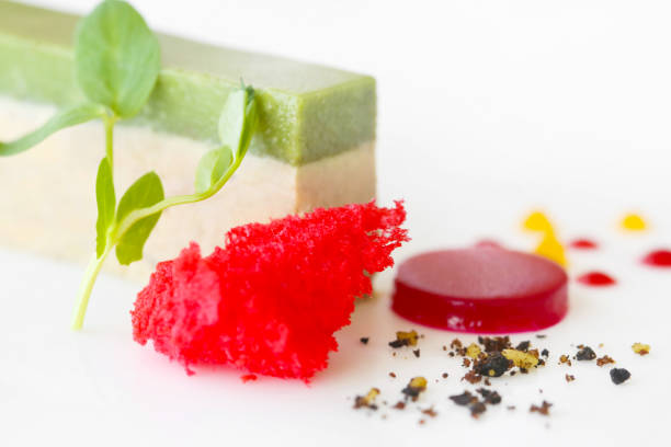 istock Elegant dessert in plate, molecular gastronomy, haute couture dessert 918318366