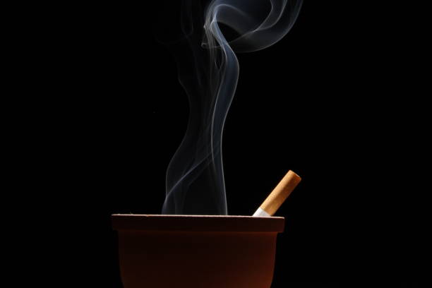 smoke and cigarette stock photo