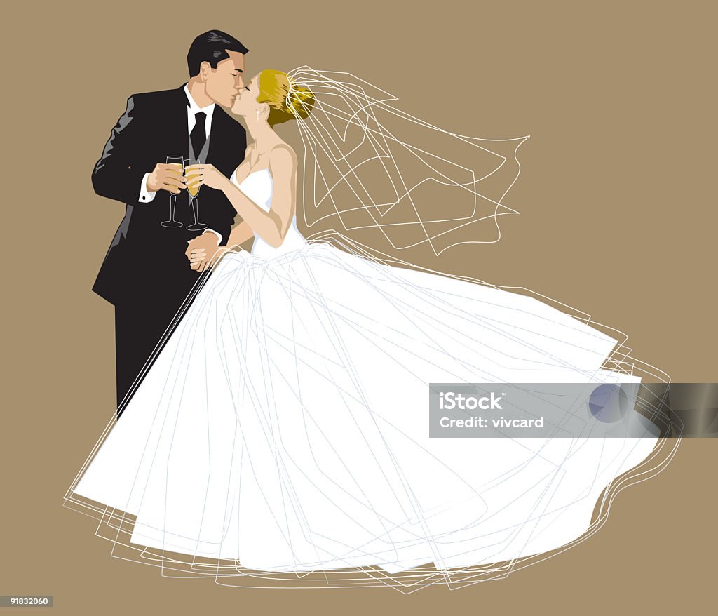 Torrada de casamento - Ilustração de Amor royalty-free