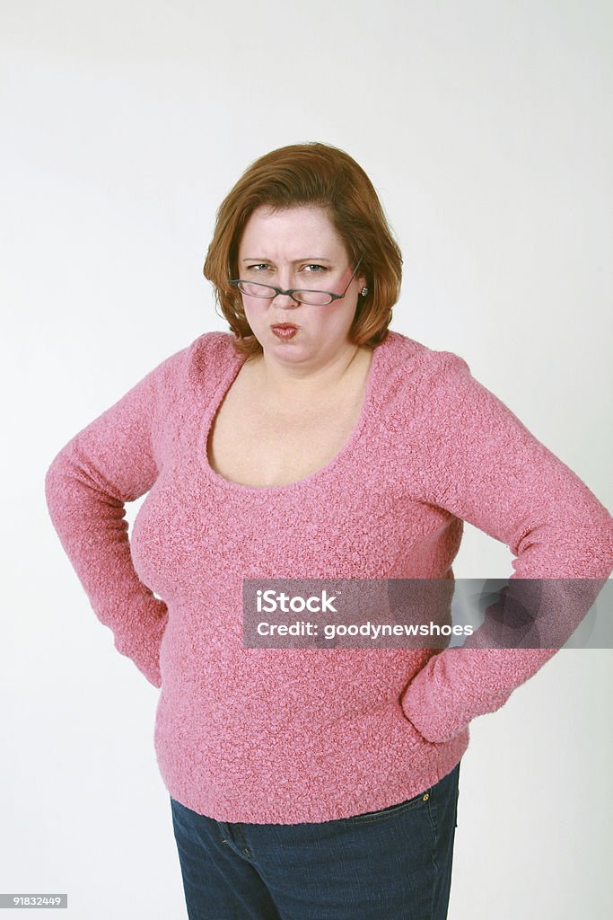 怒っている女性、手を当てる - 過体重のロイヤリティフリーストックフォト