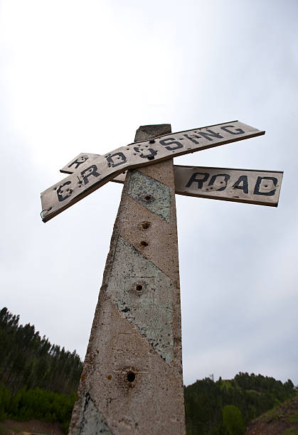 istock Old Railroad Crossing Sign 91832600