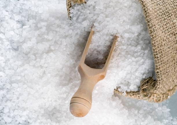 istock Sea salt in a burlap sack 91833216