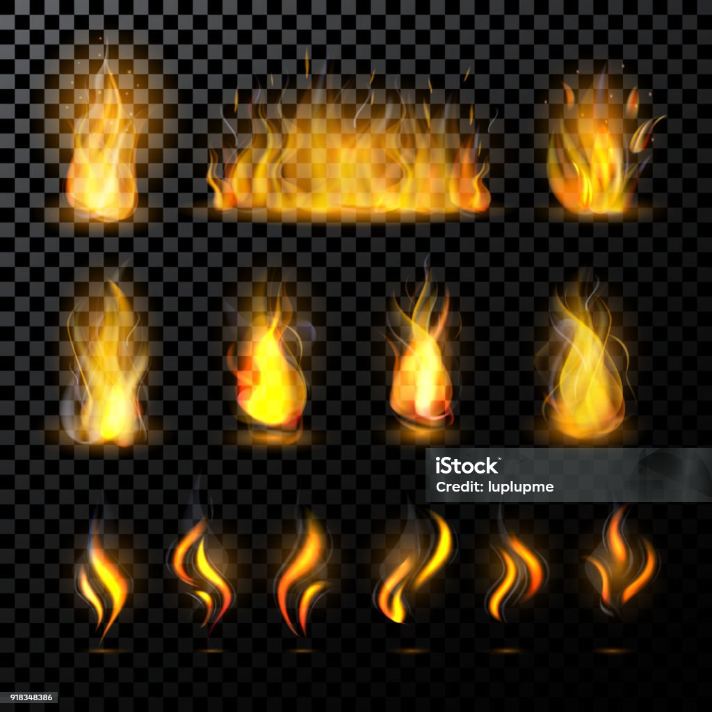 Vectores de llamas de fuego dispararon fuego fogata en la chimenea e ilustración de fogata inflamables fiery o Josetavarez con incendios forestales aislados en fondo transparente - arte vectorial de Llama - Fuego libre de derechos