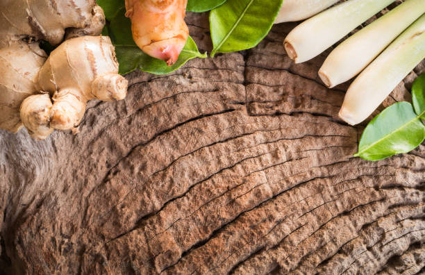 istock Galangal, ginger, kaffir lime leaves, lemon grass 918355816
