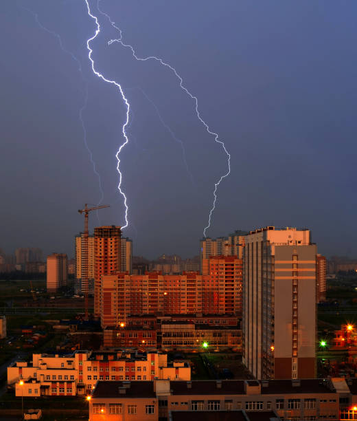 istock night thunderstorm over the city 918356136