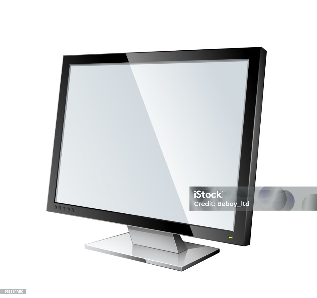 Computer Screen 3d Vector Illustration Stock Illustration - Download ...