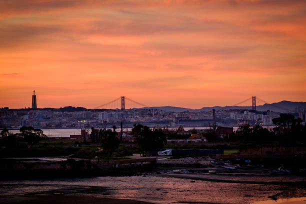 istock Sunset in Lisbon from Barreiro. 918368304