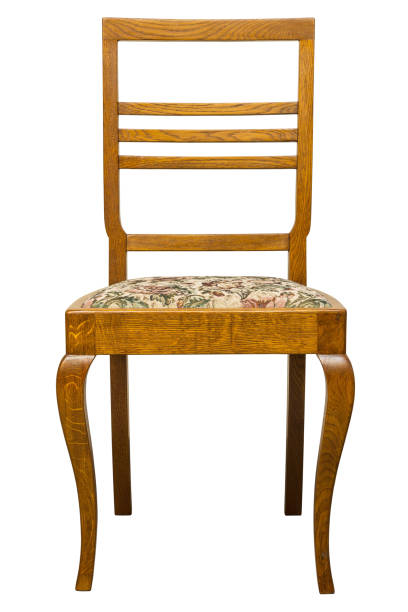 istock Vintage Art deco Chair isolated on white background 918369036