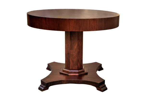 istock Antique old wooden table isolated 918371928