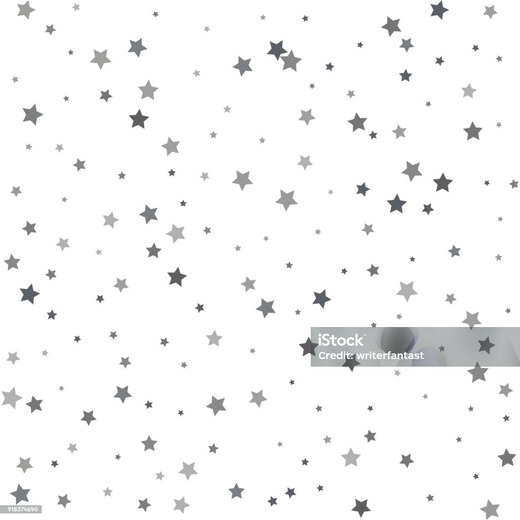 Những Ngôi Sao Lấp Lánh Màu Bạc Rơi Xuống Từ Bầu Trời Trên Nền ...