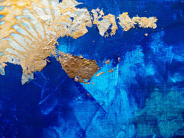 Artista sfondo blu oro - illustrazione arte vettoriale