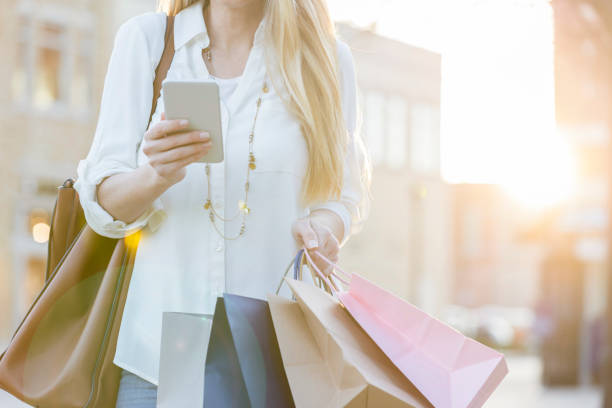 istock Woman shops in the city 918377952