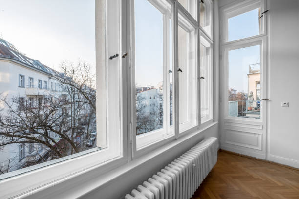 window, old wooden double windows in turn of the century building window, old wooden double windows in turn of the century building, restoring home improvement house home interior stock pictures, royalty-free photos & images