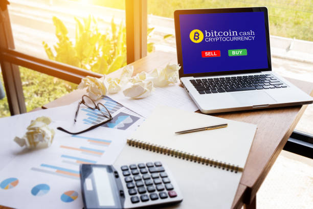 istock computer tablet with screen for buy or sell bitcoin on workspace table in modern office ,bitcoin electronic money concept. 918399438