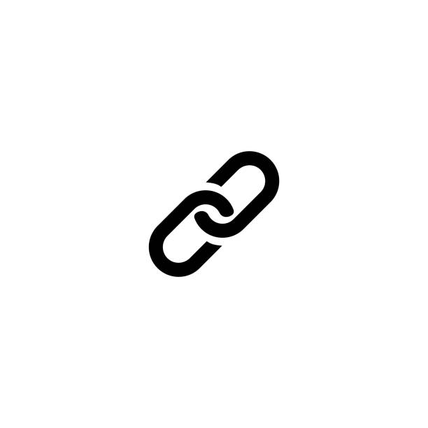 Chain vector icon Chain, Link, Connect, Internet, Computer Network connections stock illustrations