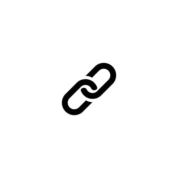 Chain vector icon Chain, Link, Connect, Internet, Computer Network contact icons stock illustrations